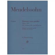 Mendelssohn Bartholdy, F.: Romance sans paroles Op. 109 