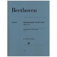 Beethoven, L. v.: Klaviersonate Nr. 22 F-Dur Op. 54 