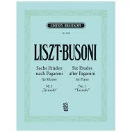 Busoni, F.: Sechs Etüden nach Paganini-Liszt Busoni-Verz. 75 