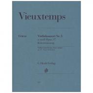 Vieuxtemps, H.: Violinkonzert Nr. 5 Op. 37 a-Moll 