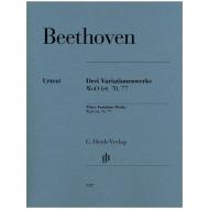Beethoven, L. v.: 3 Variationenwerke WoO 64, 70, 77 