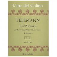Telemann, G. Ph.: 12 Violinsonaten Band 4 (Nr. 10-12) 