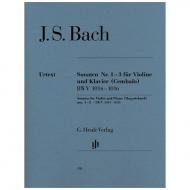 Bach, J. S.: 6 Violinsonaten Band 1 (Nr. 1-3) BWV 1014 - 1016 