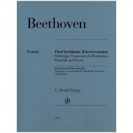 Beethoven, L. v.: 5 berühmte Klaviersonaten Op. 13, 26, 27/2, 28, 31/2 
