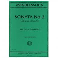 Mendelssohn Bartholdy, F.: Violasonate Nr. 2 Op. 58 D-Dur 