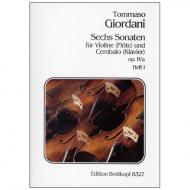 Giordani, T.: 6 Violinsonaten Op. 4a Band 1 (Nr. 1-3) 