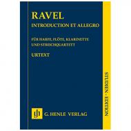 Ravel, M.: Introduction et Allegro für Harfe, Flöte, Klarinette und Streichquartett – Studienpartitur 