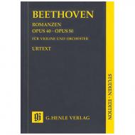 Beethoven, L. v.: Romanzen G-Dur Op. 40 und F-Dur Op. 50 – Partitur 