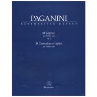Paganini, N.: 24 Capricci Op. 1 und Op. 24 Contrandaze Inglesi 