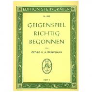 Brinkmann, Georg H. A.: Geigenspiel richtig begonnen Band 1 