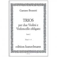 Brunetti, G.: Trios per due Violini e Violoncello obligato – Trios 3-4 