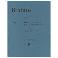 Brahms, J. Walzer Op. 39/15 