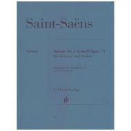 Saint-Saëns, C.: Violinsonate Nr. 1 Op. 75 d-Moll 