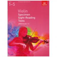 ABRSM: Violin Specimen Sight-Reading Tests – Grades 1-5 (From 2012) 