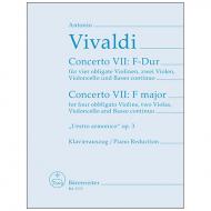 Vivaldi, A.: Concerto 9 aus L'Estro armonico F-Dur Op. 3 Nr. 7 