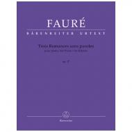 Fauré, G.: Trois Romances sans paroles Op. 17 N 52 