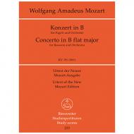 Mozart, W. A.: Konzert für Fagott und Orchester B-Dur KV 191 (186e) 