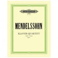 Mendelssohn Bartholdy, F.: Klavierquartett Nr. 1 c-Moll, Op. 1 