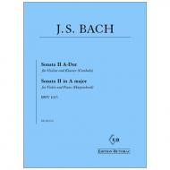 Bach, J. S.: Sonate  II BWV 1015 A-Dur 