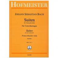 Bach, J.S.: 6 Suiten BWV 1007- 1009 Band 1 (Nr.1-3) – für Viola 