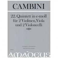 Cambini, G.: Streichquintett Nr. 22 e-Moll 