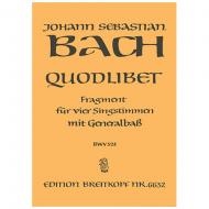 Bach, J. S.: Quodlibet »Was sind das für grosse Schlösser«BWV 524 