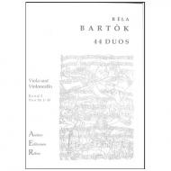 Bartók, B.: 44 Duos für Viola und Violoncello, Bd. 1 (Duo 1-30) 