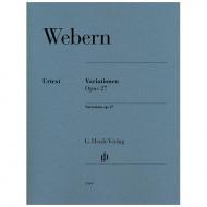 Webern, A.: Variationen Op. 27 