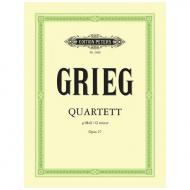 Grieg, E.: Streichquartett g-moll, op. 27 