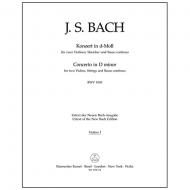 Bach, J. S.: Doppelkonzert BWV 1043 d-Moll – Orchesterstimmen 