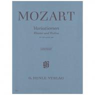 Mozart, W. A.: Variationen für Klavier und Violine KV 359 & 360 