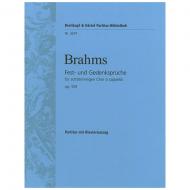 Brahms, J.: Fest- und Gedenksprüche Op. 109 