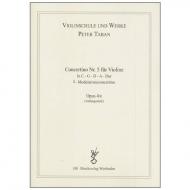 Taban, P.: Violinkonzert Nr. 5  Op. 4/e in C-G-D-A-Dur 