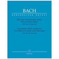 Bach, J. S.: Die 6 Französischen Suiten / 2 Suiten a-Moll und Es-Dur BWV 812-819 