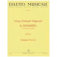 Wagenseil, G. C.: 6 Sonaten Band 6 Nr. 6 G-Dur 