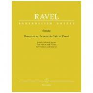 Ravel, M.: Sonate / Berceuse sur le nom de Fauré 
