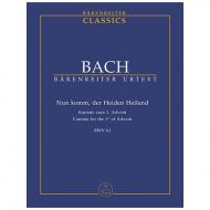 Bach, J. S.: Kantate BWV 61 »Nun komm, der Heiden Heiland« – Kantate zum 1. Advent 