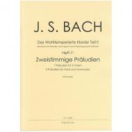 Bach, J. S.: Zweistimmige Präludien aus dem Wohltemperierten Klavier Teil II 