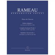 Rameau, J.: Sämtliche Clavierwerke Band I 