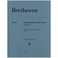 Beethoven, L. v.: Klaviersonate Nr. 22 Op. 54 F-Dur 