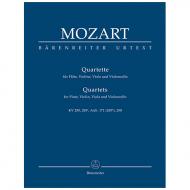 Mozart, W. A.: Quartette für Flöte, Violine, Viola und Violoncello 