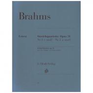 Brahms, J.: Streichquartette Op. 51/1&2 