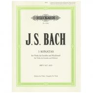 Bach, J.S.: 3 Violasonaten (orig. Viola da gamba) BWV 1027-1029 