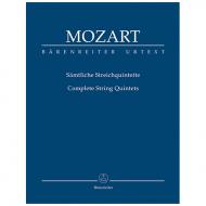 Mozart, W. A.: Sämtliche Streichquintette – Partitur 