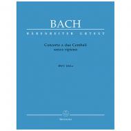 Bach, J. S.: Concerto a due Cembali senza ripieno BWV 1061a C-Dur 
