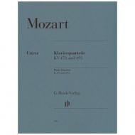 Mozart, W. A.: Klavierquartette g-Moll KV 478, Es-Dur KV 493 Urtext 