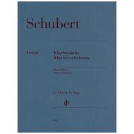 Schubert, F.: Klavierstücke, Klaviervariationen 