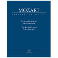 Mozart, W. A.: Die zehn berühmten Streichquartette – Partitur 