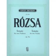 Rósza, M.: Sonate Op. 15a Neufassung 1973 