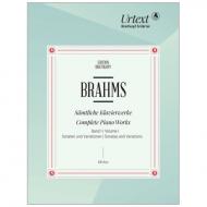 Brahms, J.: Sämtliche Klavierwerke Band I – Sonaten und Variationen 
